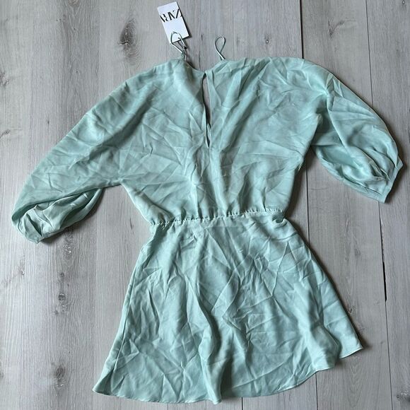Zara Mint Green Wrap Dress - Picture 7 of 7